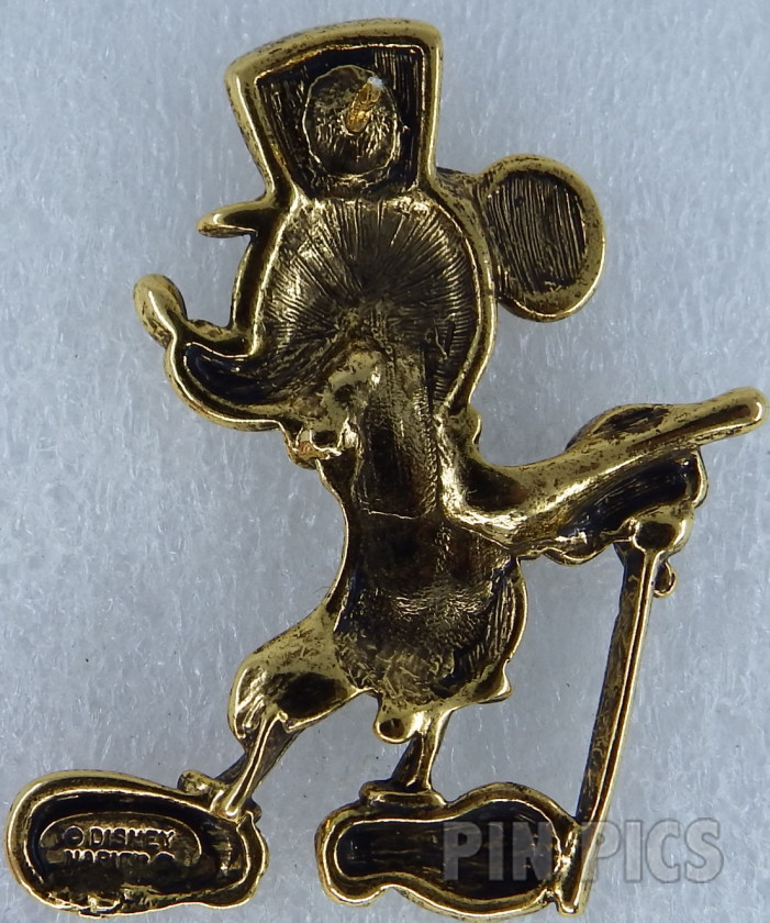 Napier - Mickey with Tuxedo - Gold - Top Hat and Cane  pin collectible - Main Image 2
