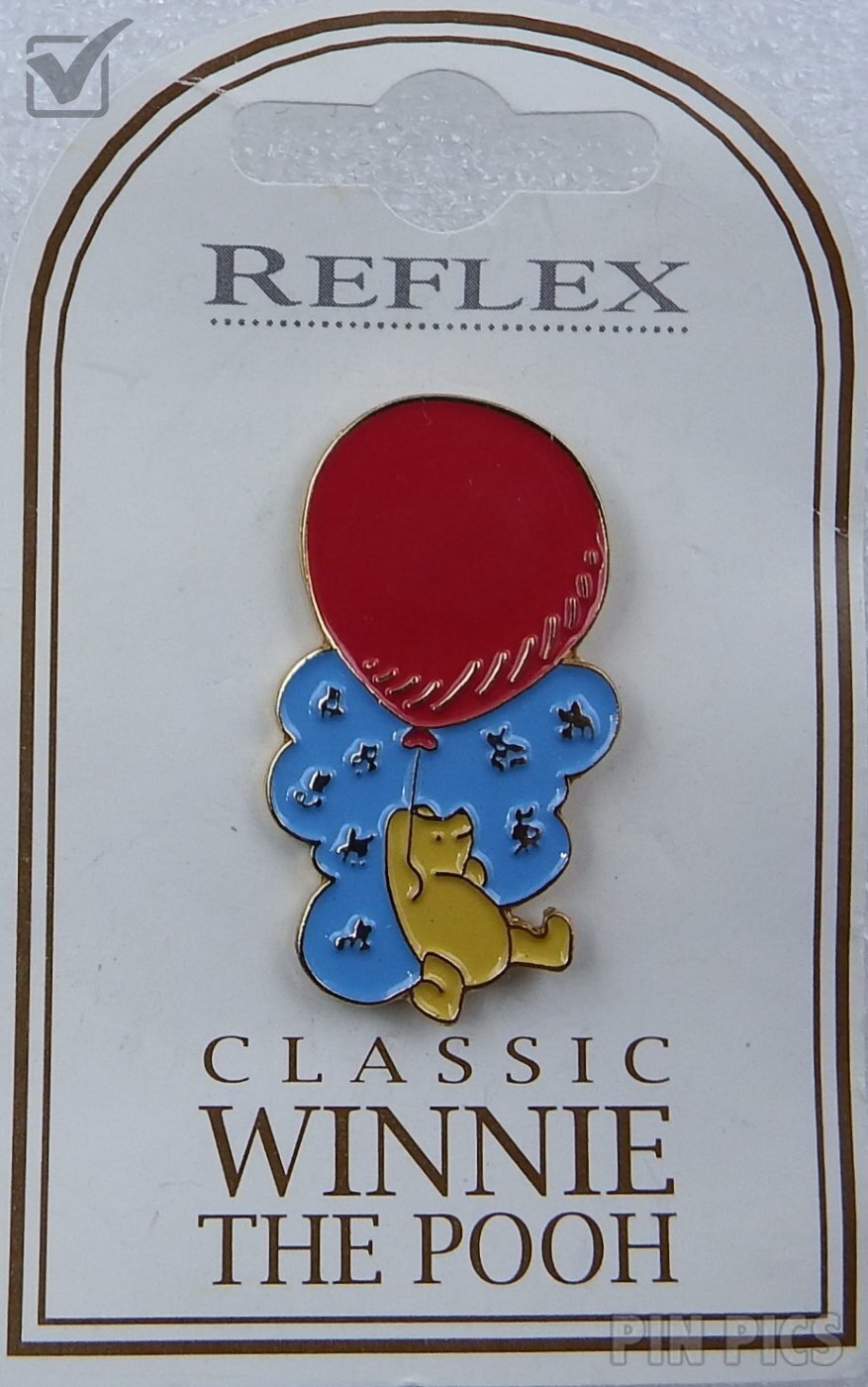 Reflex - Classic Pooh Floating in Sky from Red Balloon  pin collectible - Main Image 3