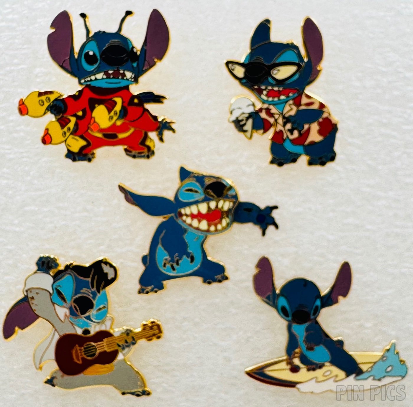 Sapphire Blue Crystal Mickey Head Outline Brooch