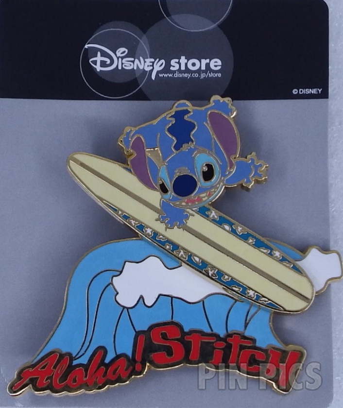 Japan - Stitch - Surfing - Aloha! - Spring - JDS  pin collectible - Main Image 3