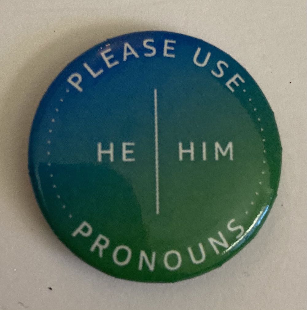 Please Use She/Her Pronouns - Button pin collectible - Main Image 2