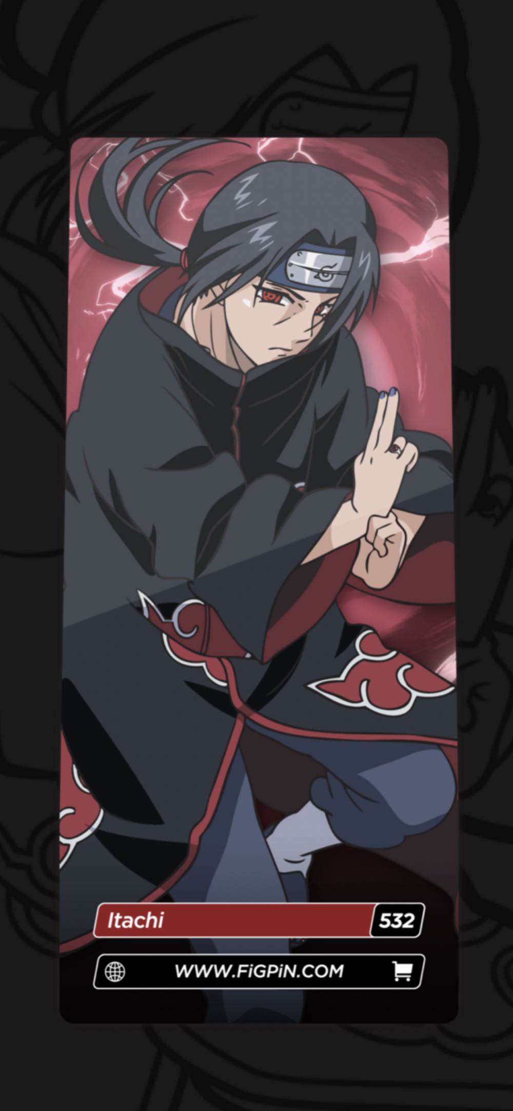 FigPin Itachi #532 Naruto Shippuden - FigPin pin collectible [Barcode 810021535531] - Main Image 3