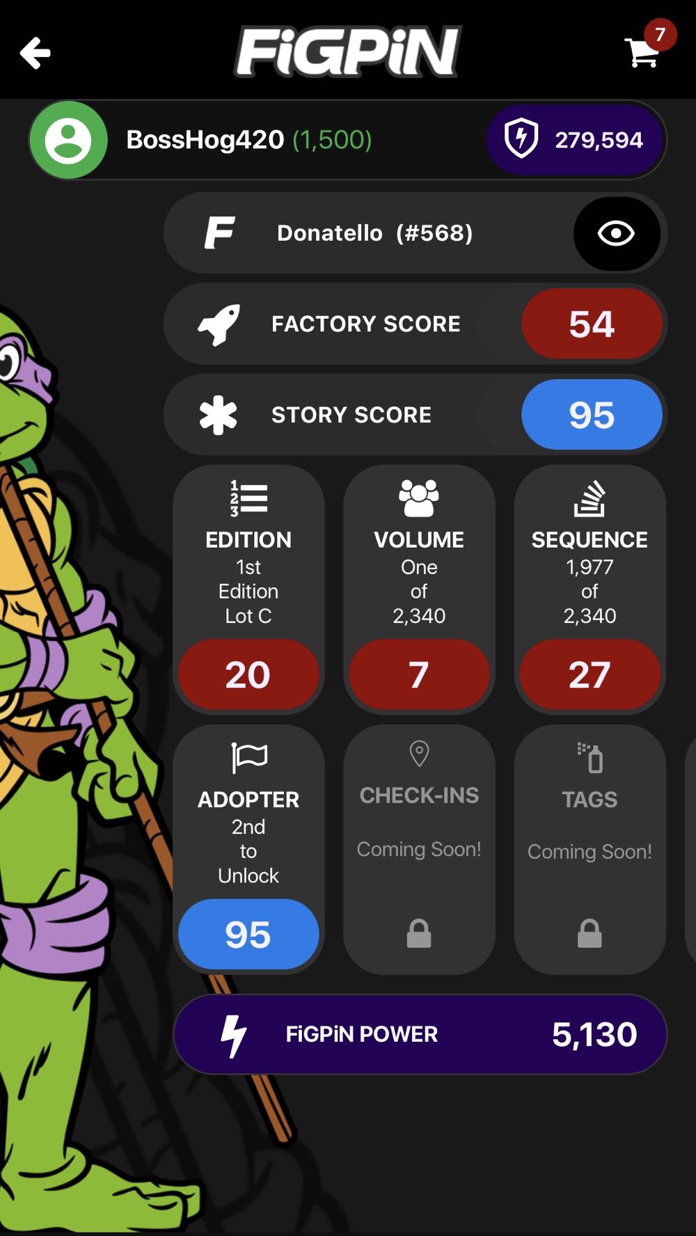 TMNT - Donatello - FigPin pin collectible [Barcode 810021535852] - Main Image 2