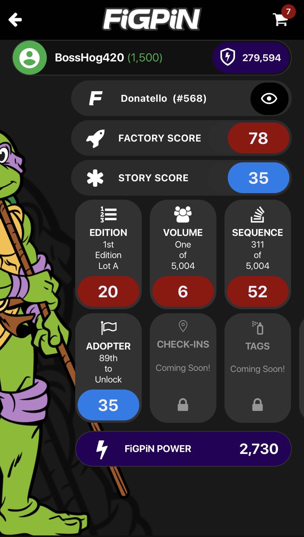 TMNT - Donatello - FigPin pin collectible [Barcode 810021535852] - Main Image 3