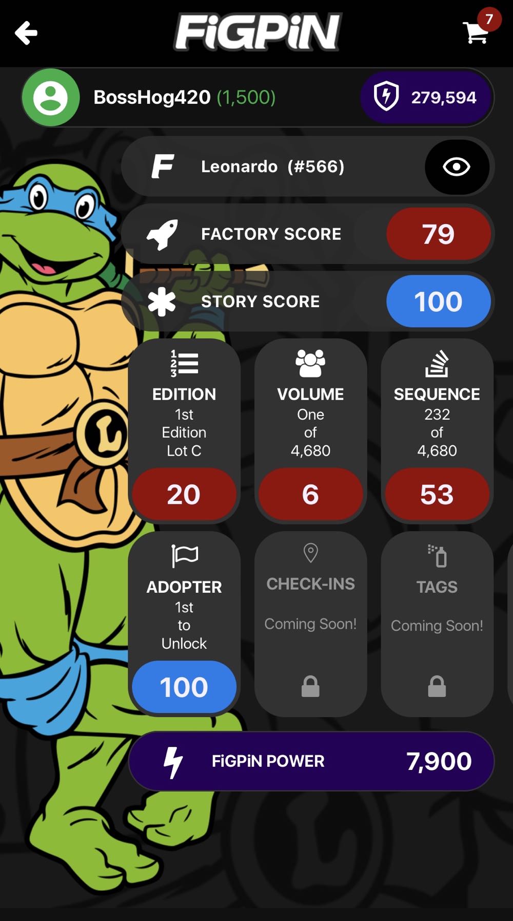 TMNT - Leonardo - FigPin pin collectible [Barcode 810021535869] - Main Image 2