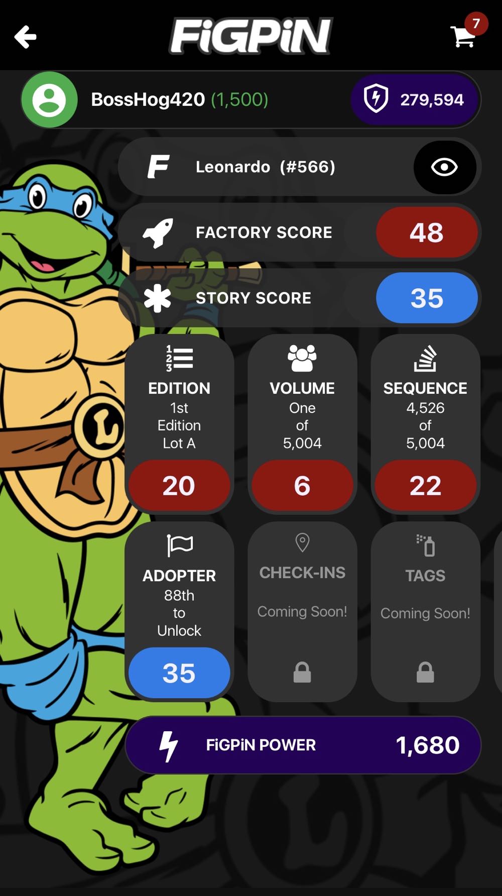 TMNT - Leonardo - FigPin pin collectible [Barcode 810021535869] - Main Image 3