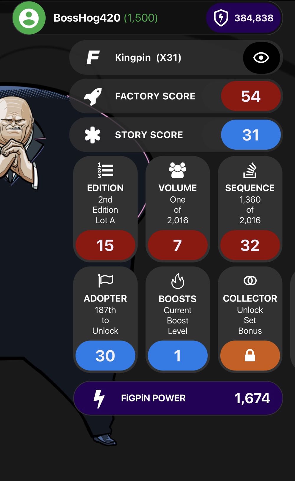 Kingpin - FigPin pin collectible [Barcode 810021532103] - Main Image 2