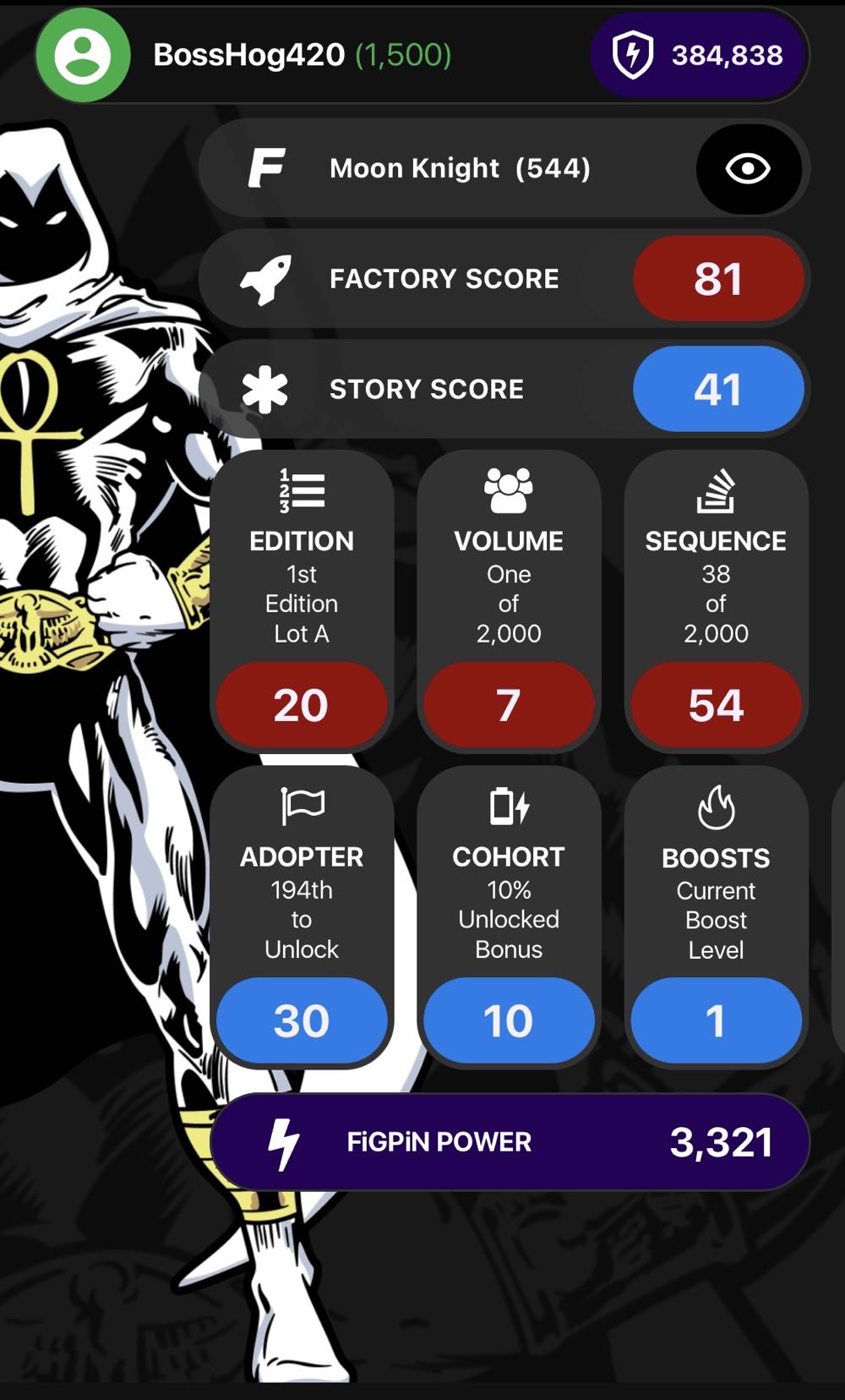 Moon Knight - FigPin pin collectible [Barcode 810021536187] - Main Image 2