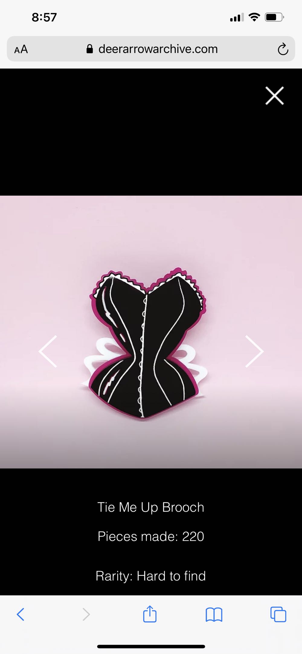 Deer Arrow (x Vixen) - Tie Me Up - Acrylic brooch pin collectible - Main Image 2