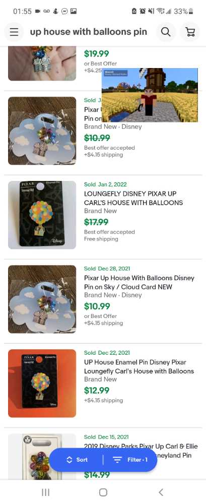 Up House 3D Balloons  pin collectible - Main Image 3