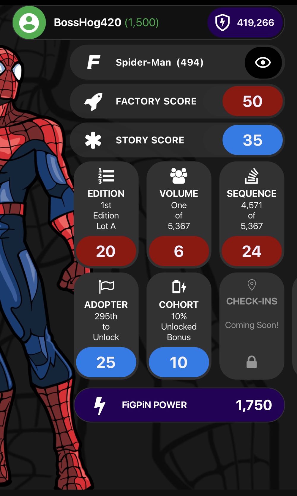 Marvel 494: Spider-Man (contest Of Champions) - FigPin pin collectible [Barcode 810021534138] - Main Image 4