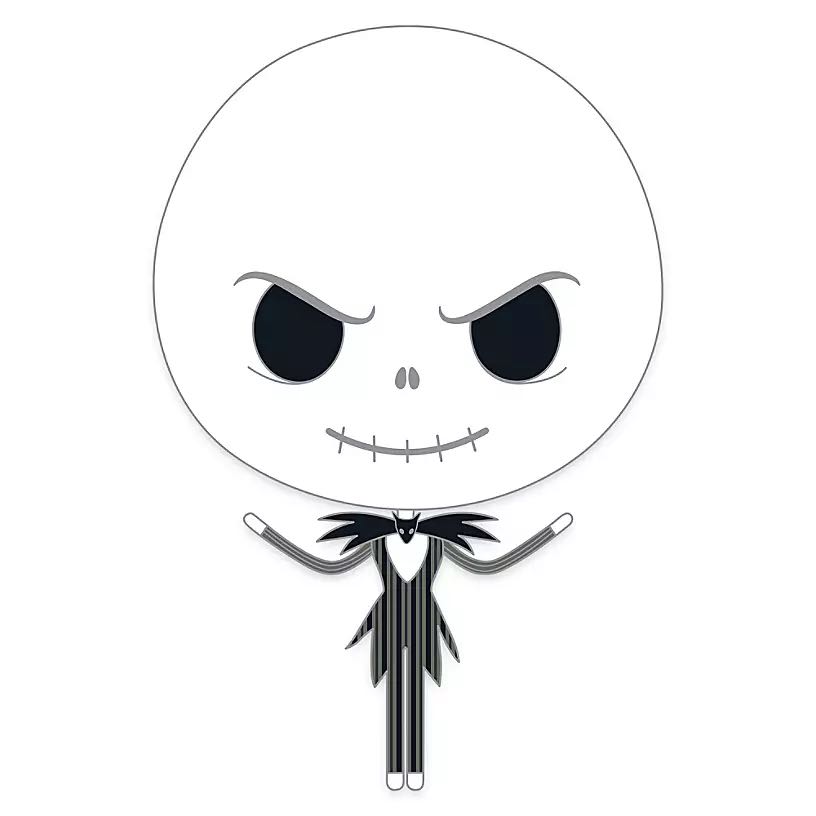 Tim Burton’s The Nightmare Before Christmas ’’Cute’’ Pin Set - Enameled cloisonné with print elements Nickel finish pin collectible - Main Image 3