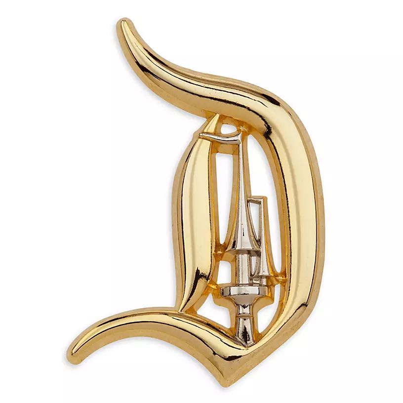 Disneyland ’’D’’ with Sleeping Beauty Castle Pin - Metal / Enamel pin collectible - Main Image 2