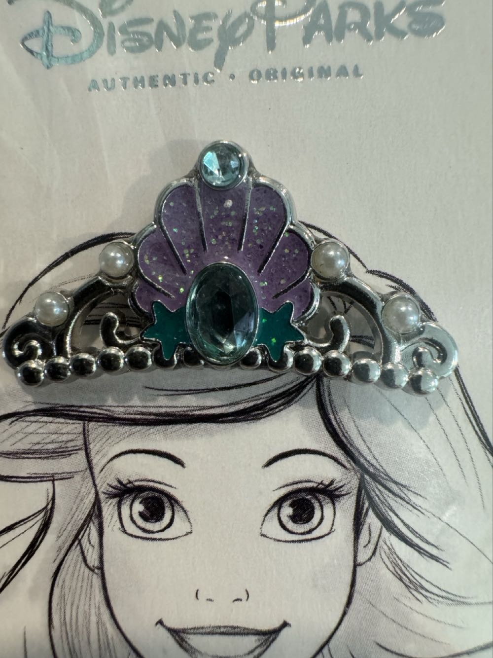 The Little Mermaid, Princess Tiara Ariel  pin collectible [Barcode 400917913392] - Main Image 2