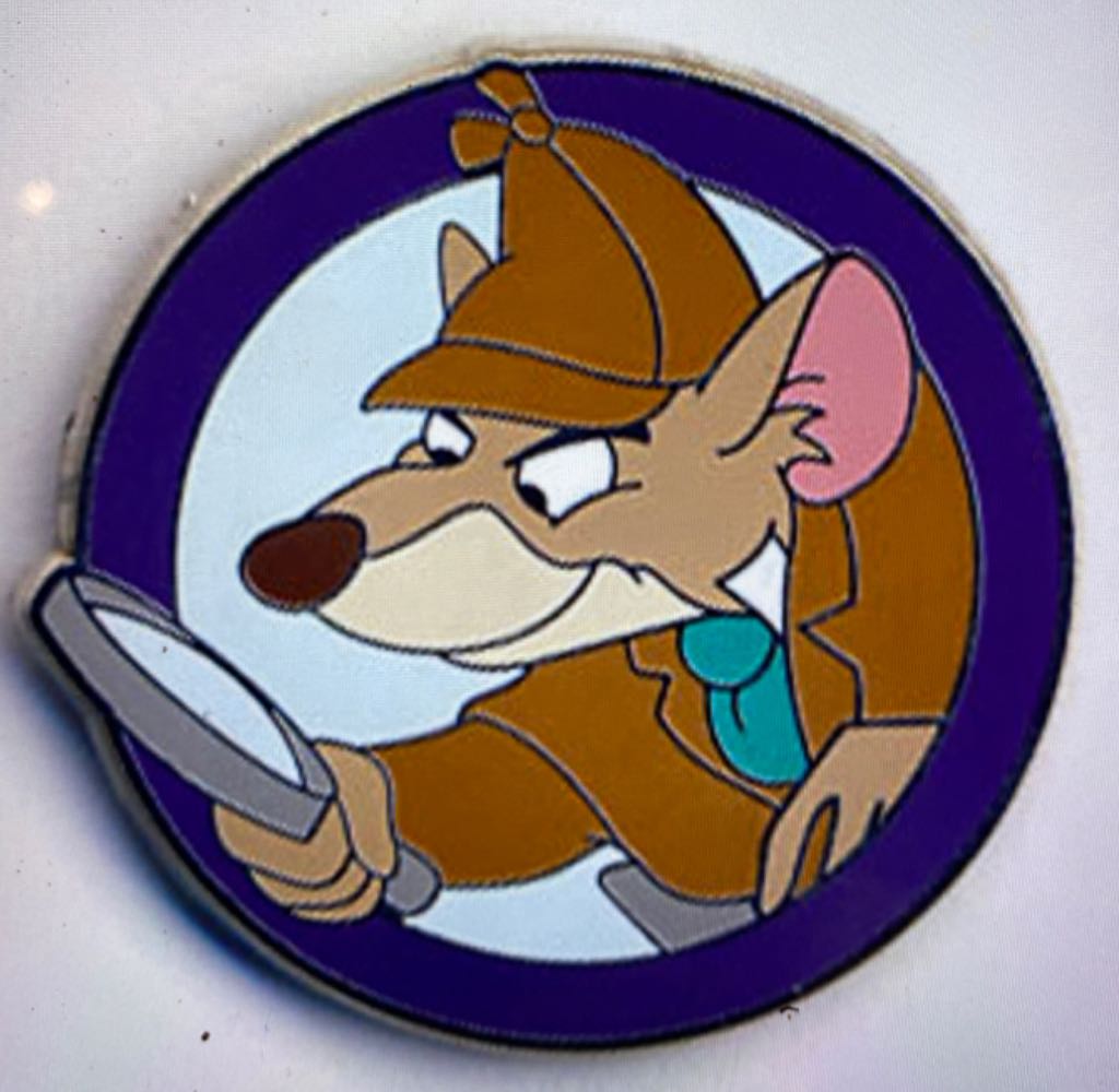 The Great Mouse Detective Basil Round  pin collectible - Main Image 1