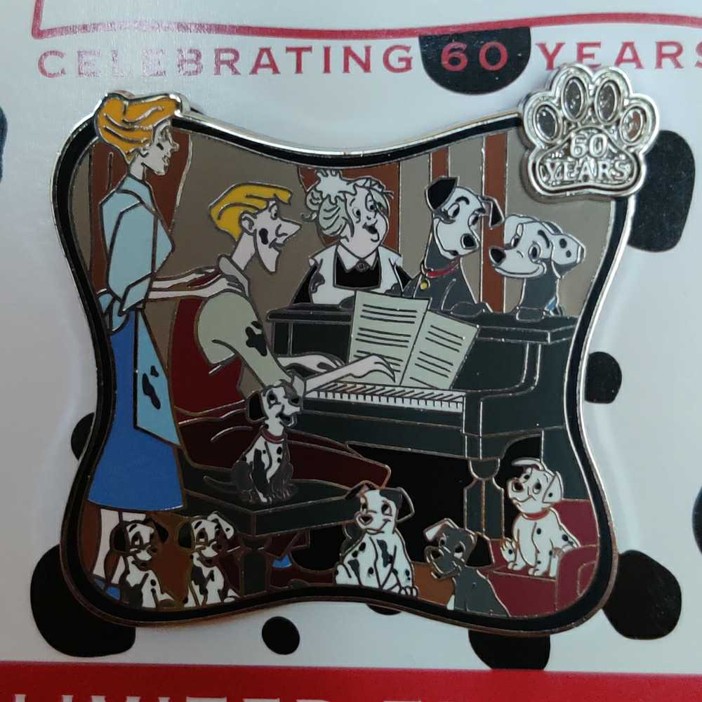 101 Dalmatians 60th Anniversary Anita Pongo Roger - Disney Pin - Trading pin collectible [Barcode 400929013363] - Main Image 2
