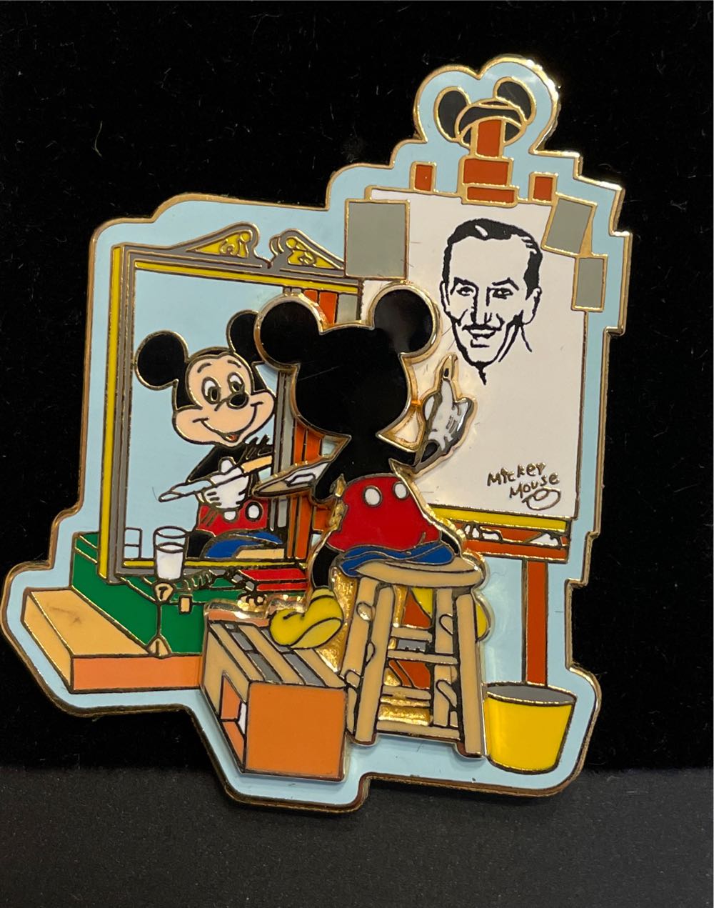 Disney Mickey Mouse Holding Balloons My First Pin Collection Blue Pin Lanyard  pin collectible [Barcode 400109553795] - Main Image 2