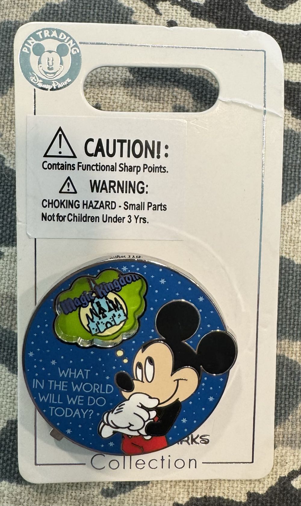 Mickey What In The World Will We Do Today Spinner - Open Edition pin collectible [Barcode 400021290853] - Main Image 2