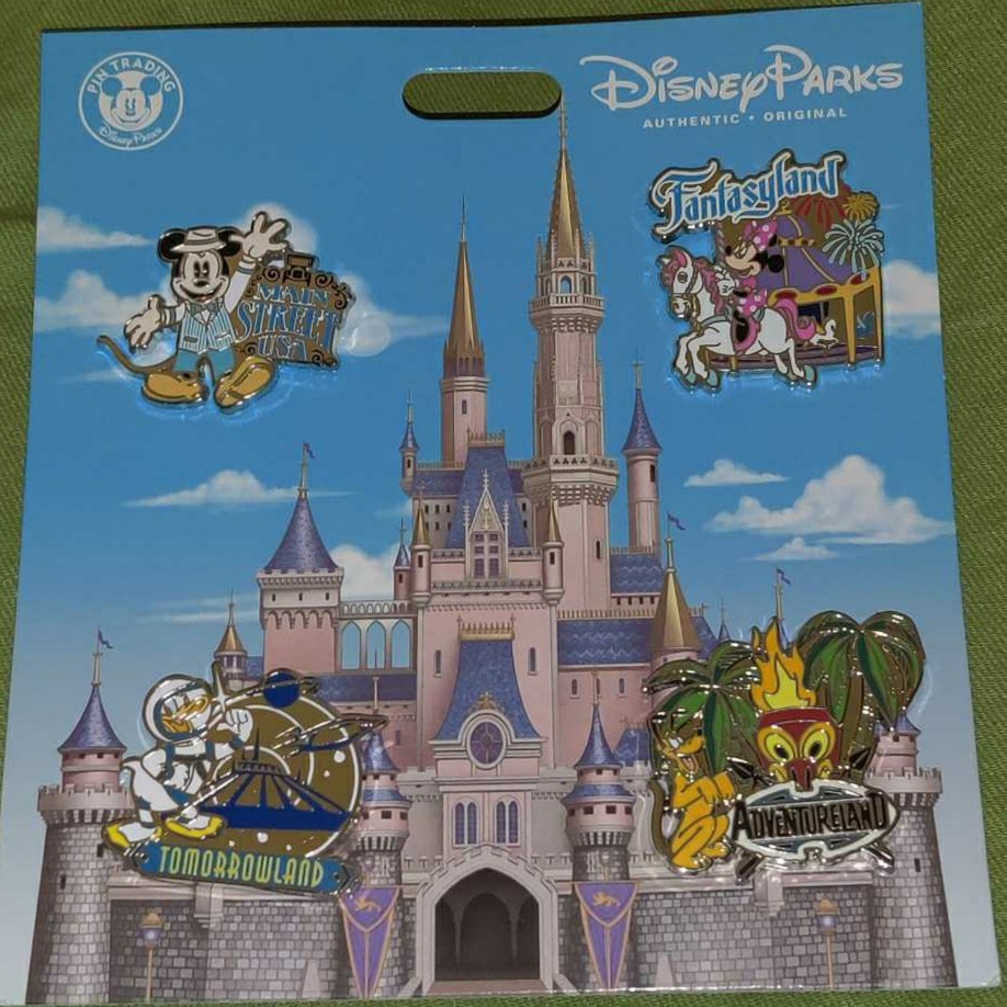 Disney Parks Mickey Mouse & Friends Four Lands Set Of 4 - Disney Pin - Trading pin collectible [Barcode 400919363829] - Main Image 2