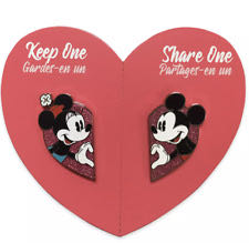 Disney Parks Valentine Heart Mickey And Minnie Keep One Share One Pin New W Card  pin collectible [Barcode 465051817234] - Main Image 1