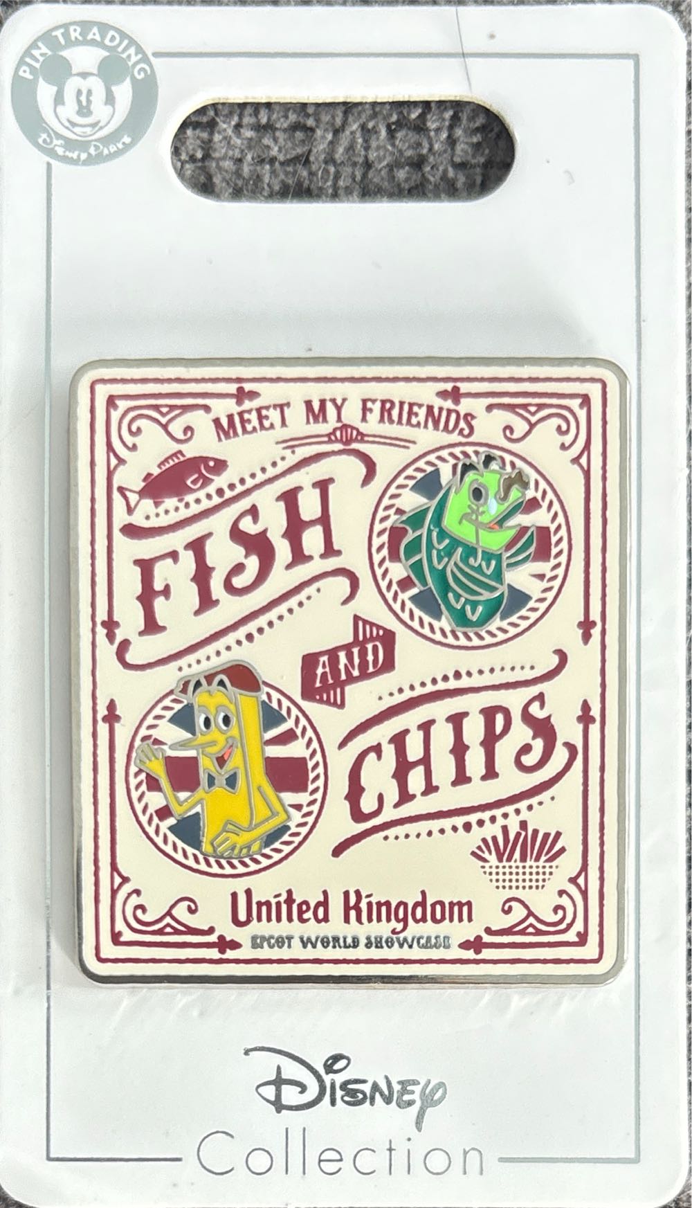 Epcot World Showcase UK Fish And Chips - Disney Pin pin collectible [Barcode 400934113522] - Main Image 3