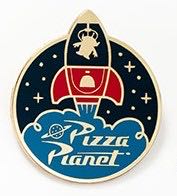 30990 - D23 - Gold Member Gift 2020 - Vintage Travel Logos - Pizza Planet ONLY  pin collectible - Main Image 3