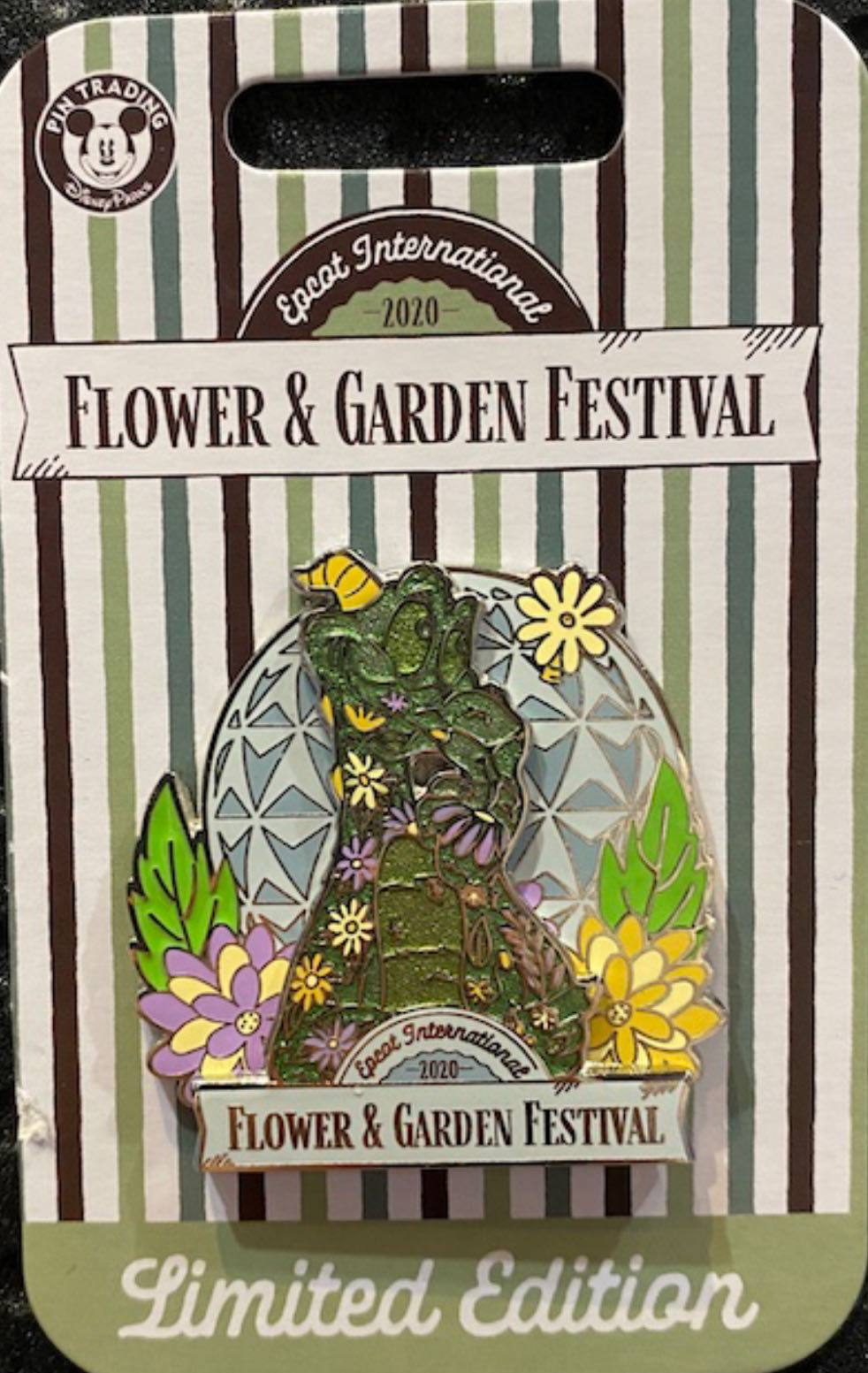EPCOT International Flower & Garden Festival 2020 - Figment Topiary - Pin On Pin pin collectible - Main Image 2