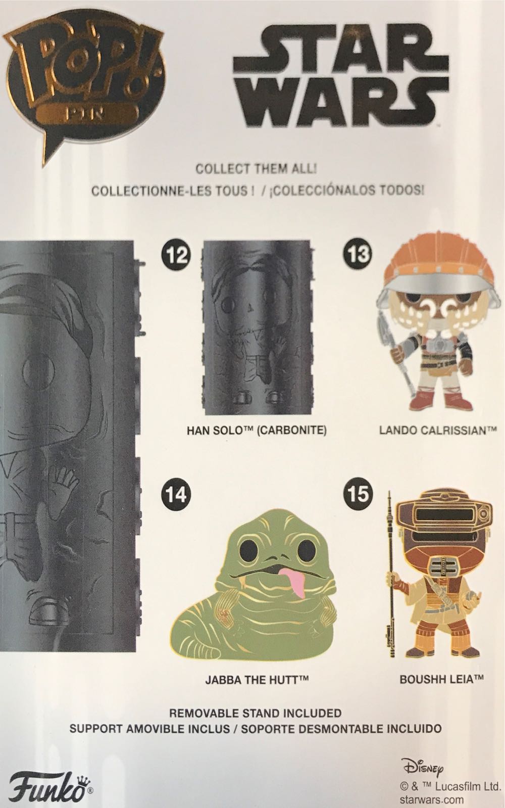 Funko Pop! Pins: SW Han Solo In Carbonite - Enamel Pin pin collectible [Barcode 671803362437] - Main Image 3