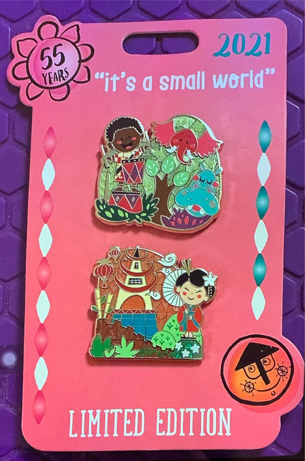 It’s A Small World 55th Anniversary Africa And Asia - Disney Pin - Trading pin collectible [Barcode 400936016791] - Main Image 2