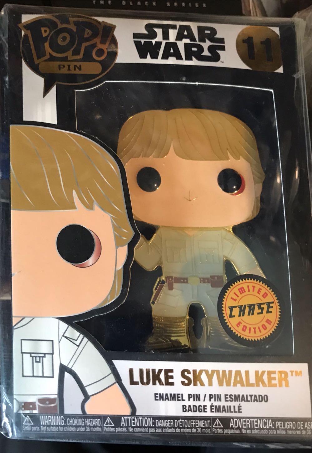 Luke skywalker Limited Edition chase enamel pin - POP! Pins pin collectible [Barcode 671803318441] - Main Image 2