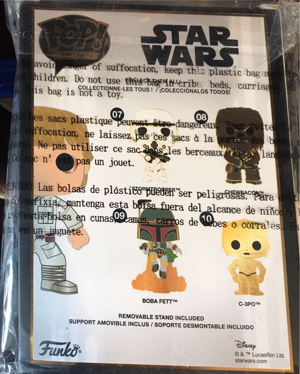 Luke skywalker Limited Edition chase enamel pin - POP! Pins pin collectible [Barcode 671803318441] - Main Image 3