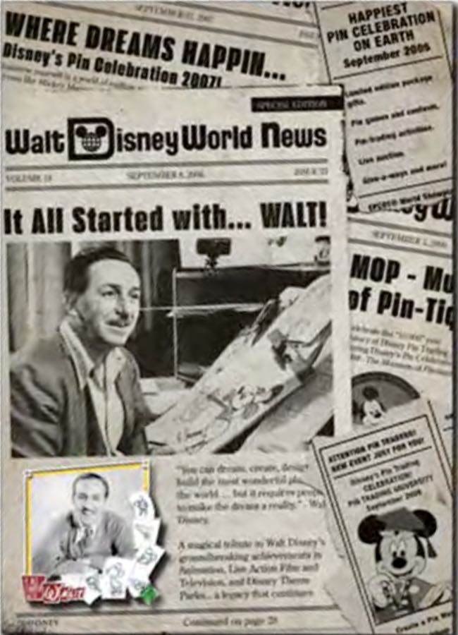 Celebrating 20 Years Pin Event - Extra! Extra! Series - 2005-2009 (It All Started With Walt) - Jewel pin collectible - Main Image 2