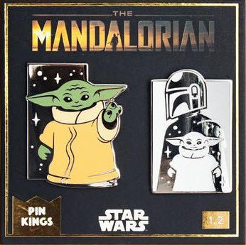 The Mandalorian - The Child and Mando - Pin Kings - Black And White pin collectible - Main Image 2