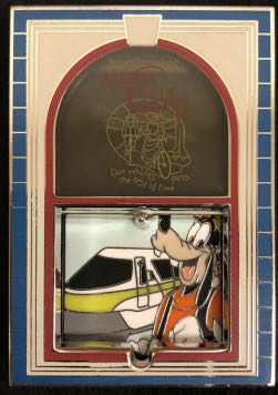 Windows of Main Street USA - Meteor Cycle Co. (Goofy) - Slider pin collectible - Main Image 2