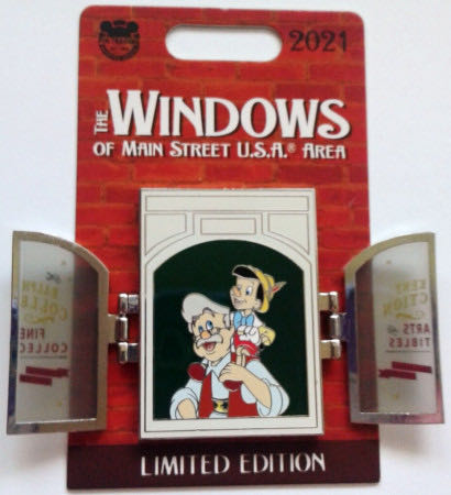 Windows of Main Street USA - Ralph Kent (Pinocchio) - Hinged pin collectible - Main Image 2