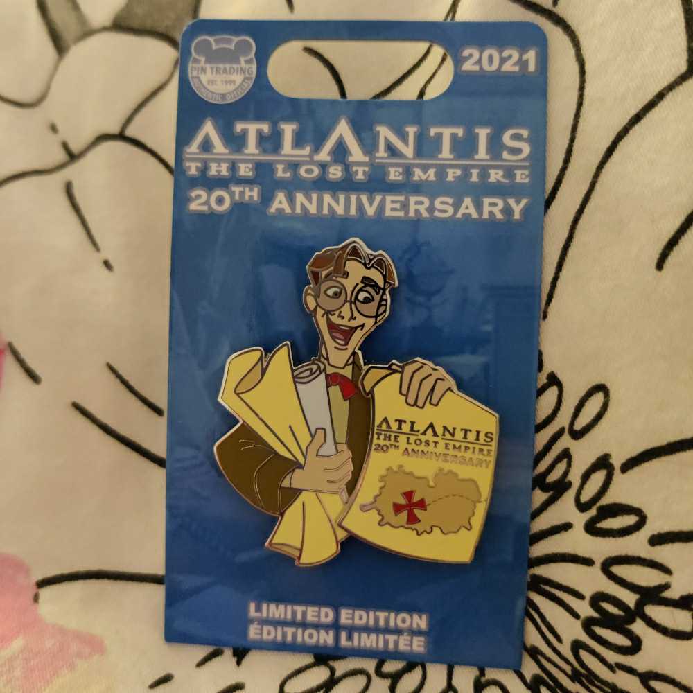 Atlantis The Lost Time Empire 20th Anniversary Milo And Map - Movies pin collectible [Barcode 400935663439] - Main Image 2