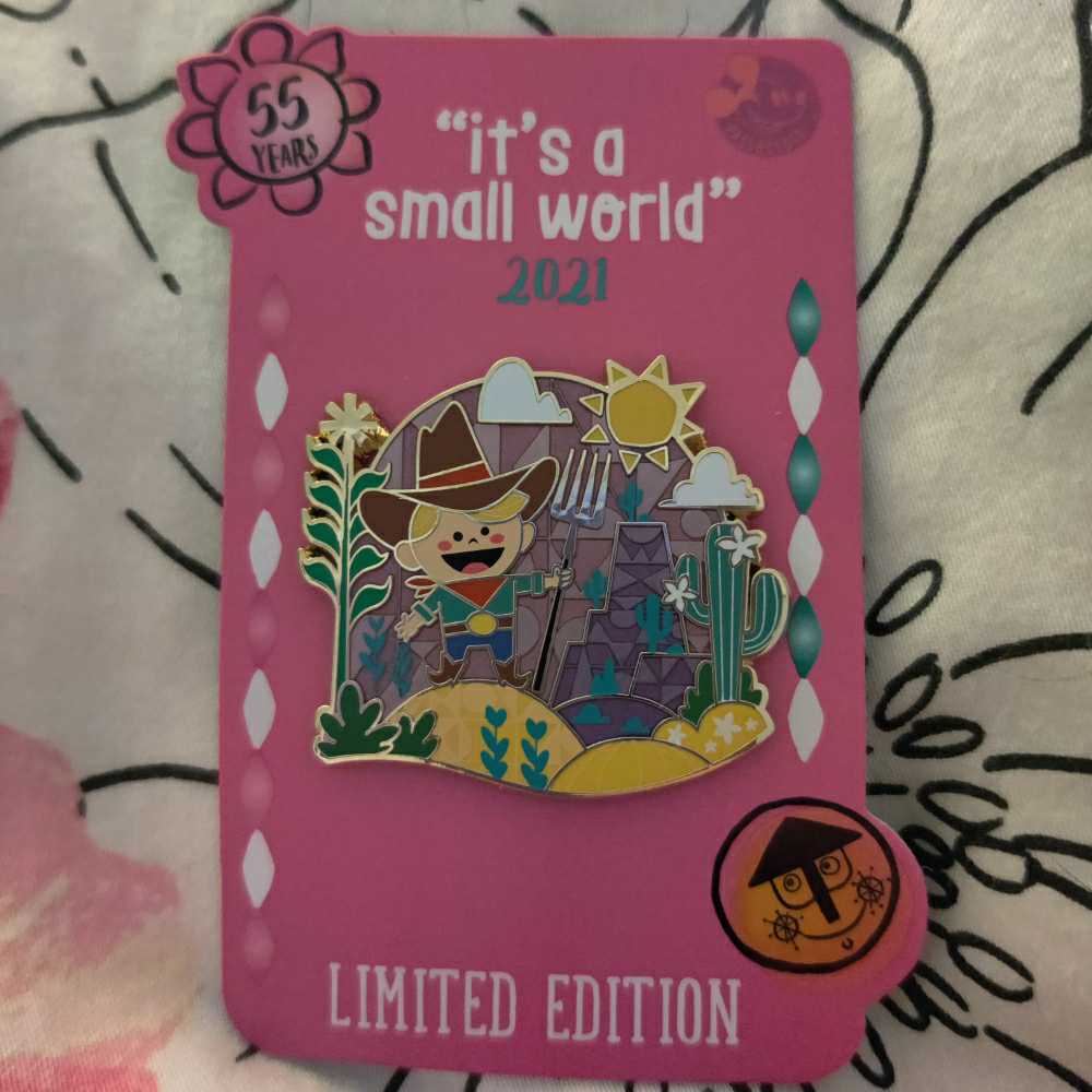 It’s A Small World 55th Anniversary Cowboy - Disney Pin - Trading pin collectible [Barcode 400936016760] - Main Image 2