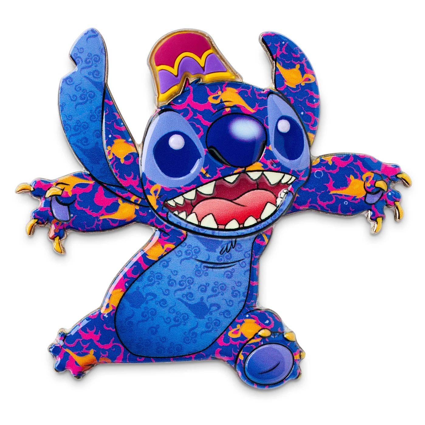 Stitch Crashes Disney Jumbo Pin – Aladdin – Limited Release - Metal / enamel / PVC pin collectible - Main Image 2