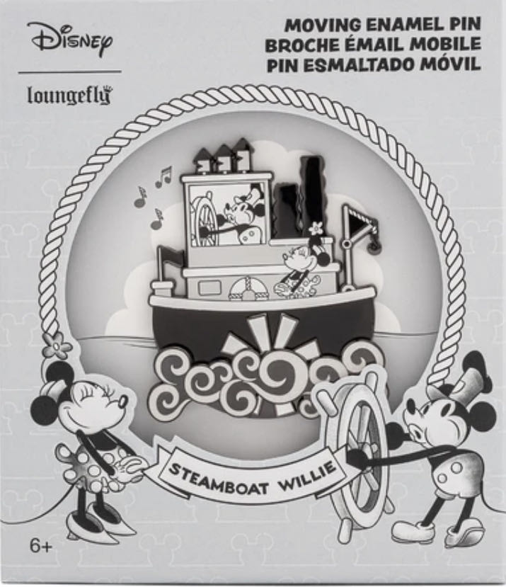 Steamboat Willie Spinning Wheel (Loungefly 3 Inch) - Spinner pin collectible - Main Image 2