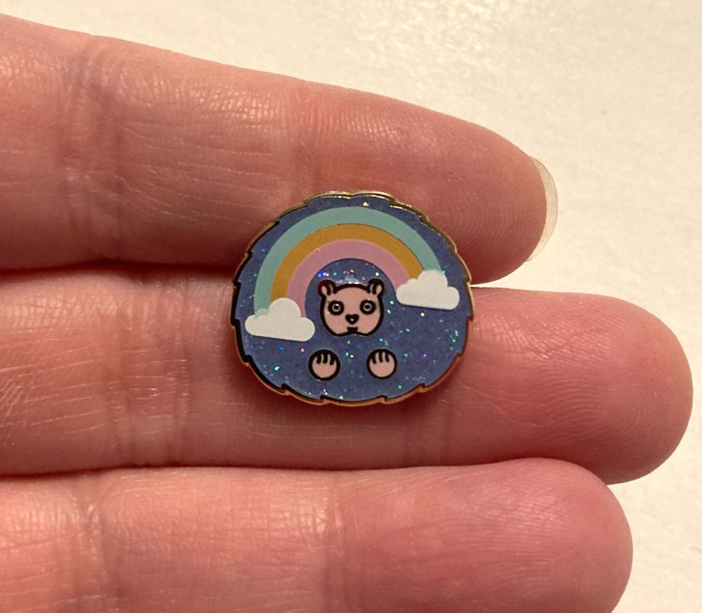 Puff, Rainbow Glitter  pin collectible - Main Image 1