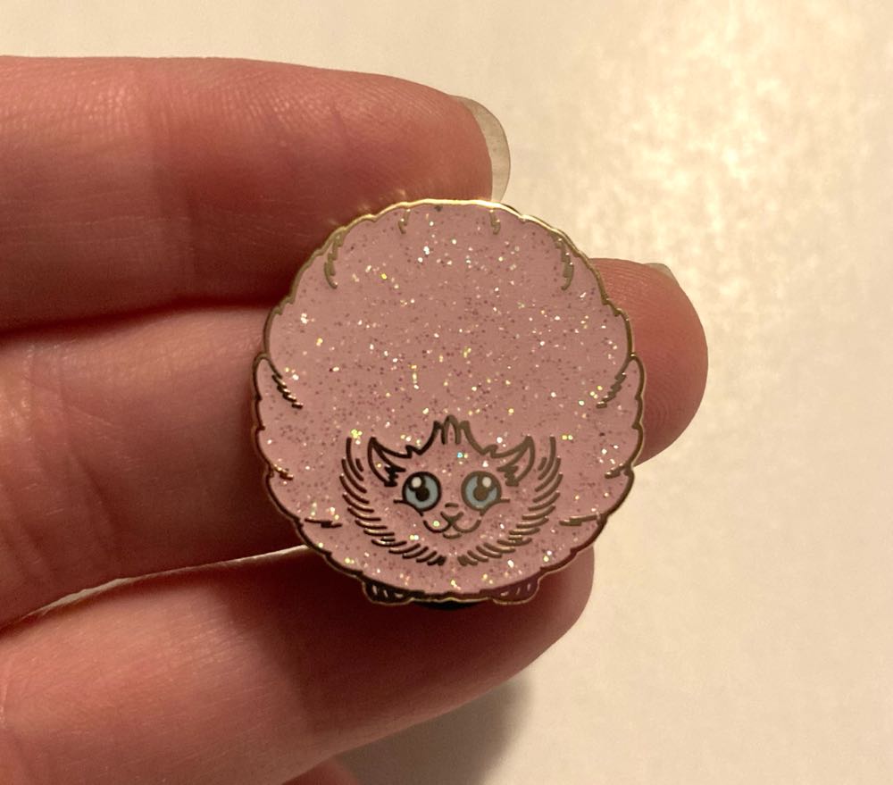 Puff2, Pink Glitter  pin collectible - Main Image 2