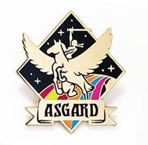 30989 - D23 - Gold Member Gift 2020 - Vintage Travel Logos - Asgard ONLY  pin collectible - Main Image 2
