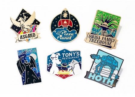 30989 - D23 - Gold Member Gift 2020 - Vintage Travel Logos - Asgard ONLY  pin collectible - Main Image 3