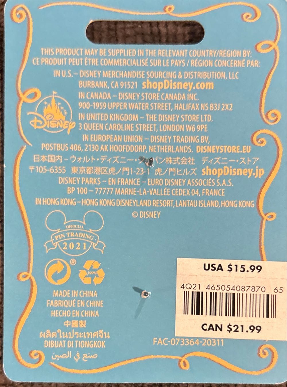 Alice In Wonderland 70th Anniversary - Disney Pin pin collectible [Barcode 465054087870] - Main Image 4