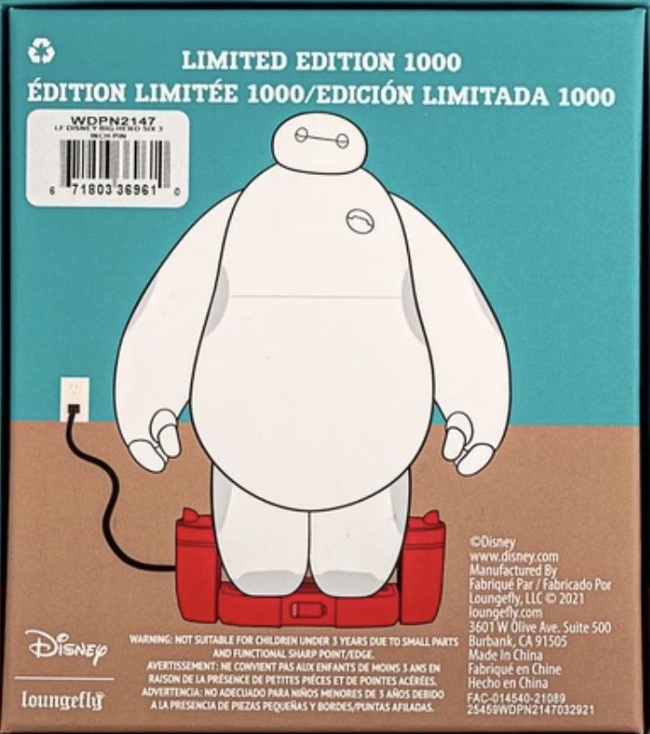 Loungefly BayMax Jumbo  pin collectible [Barcode 671803369610] - Main Image 4