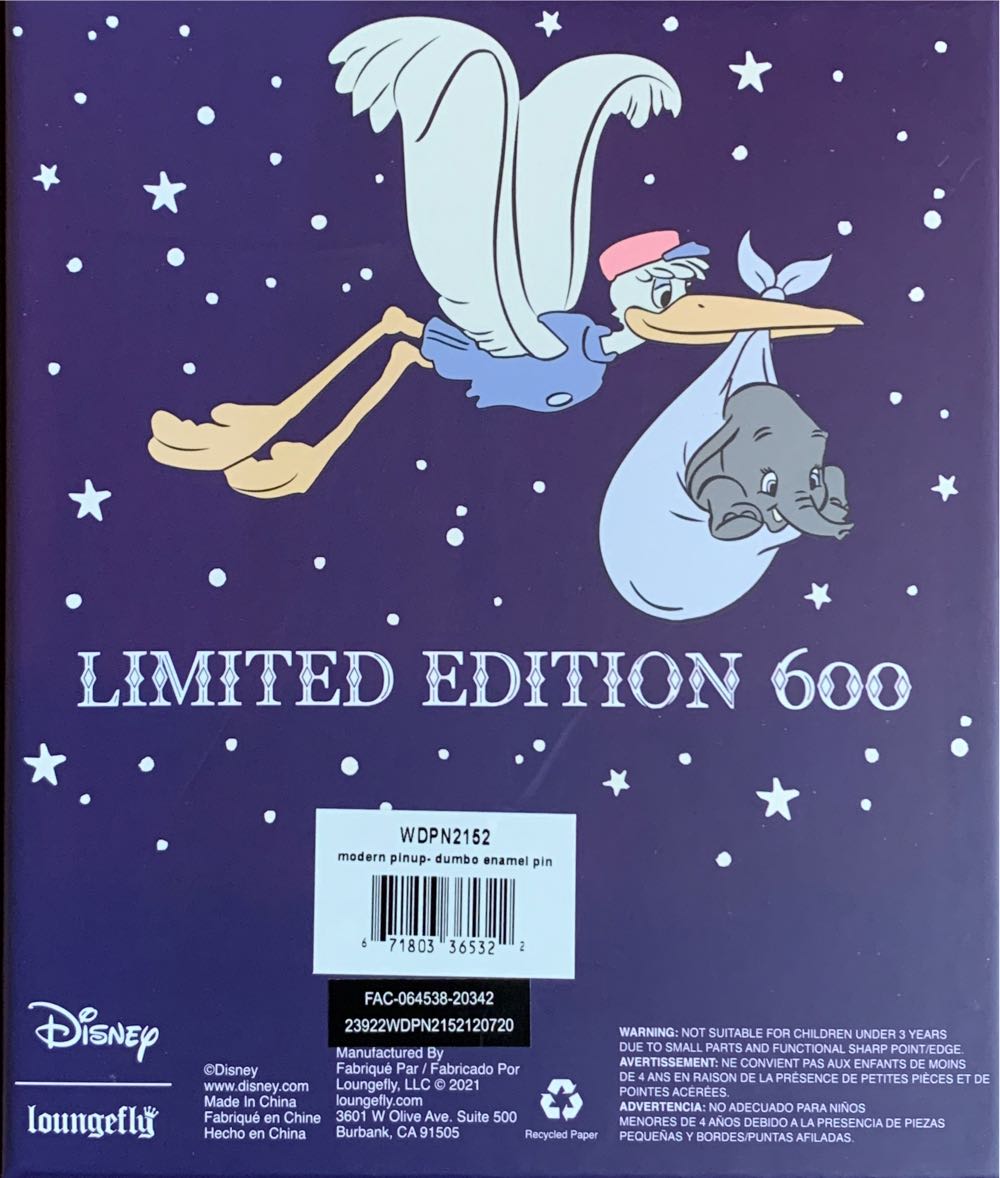 Loungefly - Mama Jumbo And Dumbo  pin collectible [Barcode 671803365322] - Main Image 3
