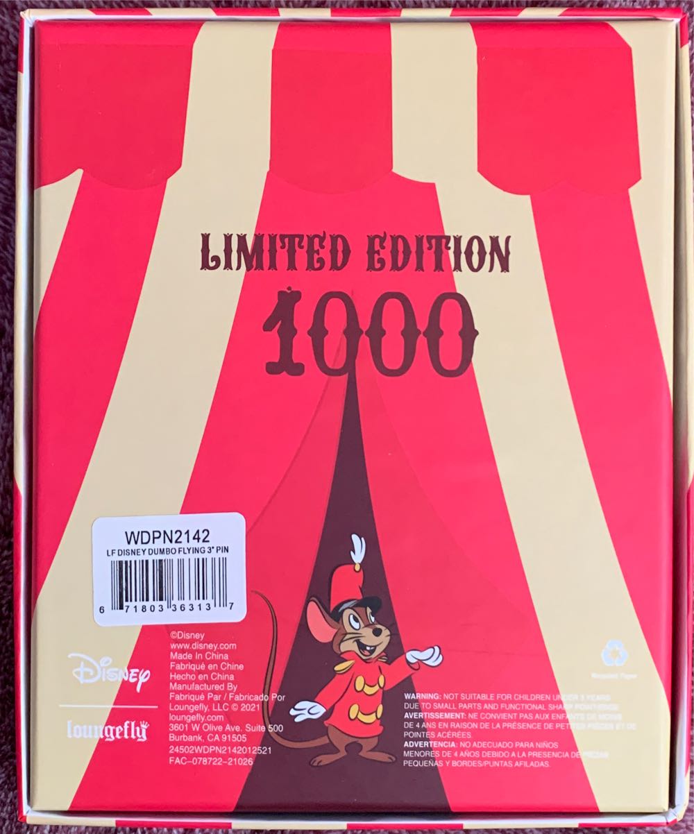 Loungefly - Flying Dumbo  pin collectible [Barcode 671803363137] - Main Image 3