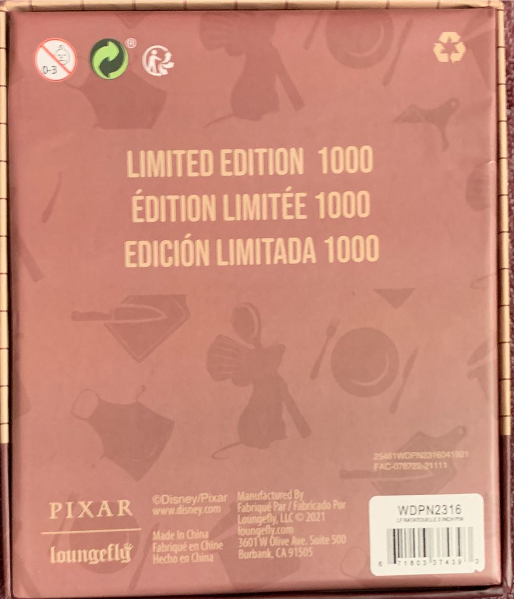 Loungefly - Ratatouille Remy  pin collectible [Barcode 671803374393] - Main Image 3