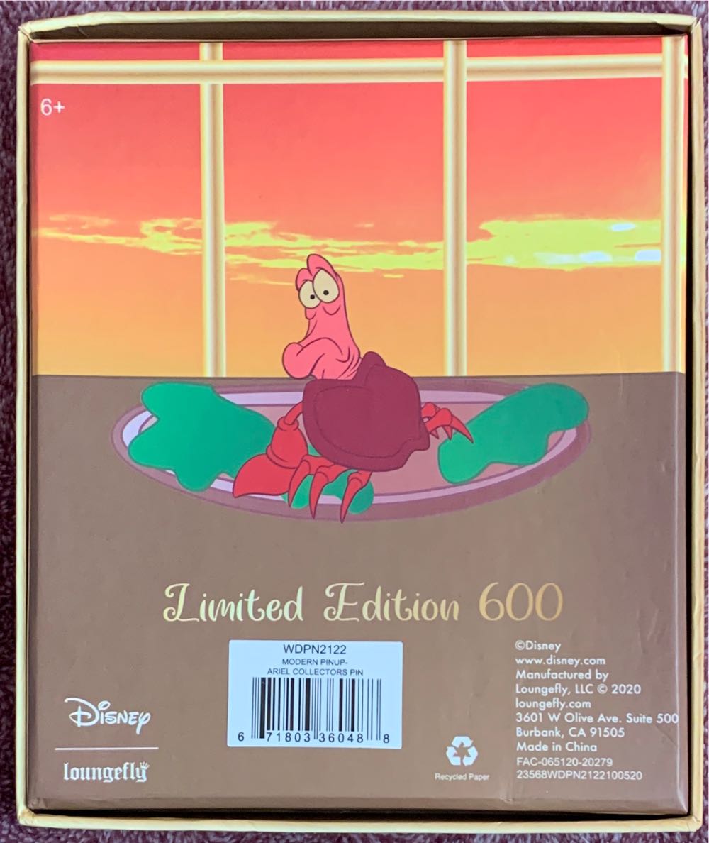 Loungefly Disney Little Mermaid Ariel Limited Edition Pin  pin collectible [Barcode 671803360488] - Main Image 4