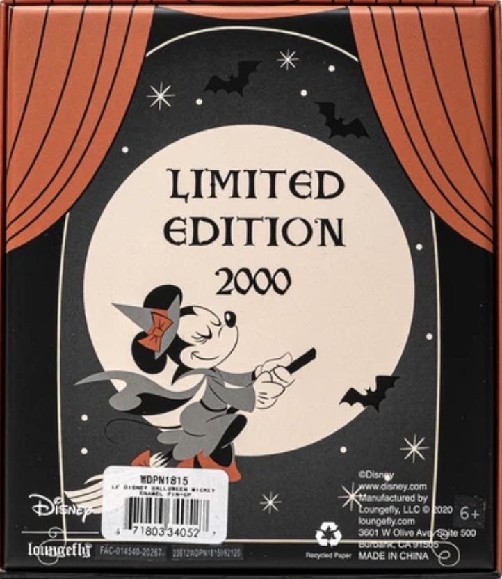 Loungefly Disney Mickey Halloween Hinged Do Not Disturb Pin  pin collectible [Barcode 671803340527] - Main Image 4